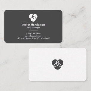 Modern Minimalist Black White Sleek Personal Value Business Card