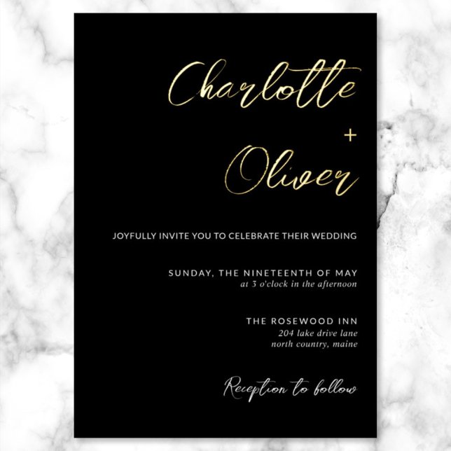 Modern Minimalist Black White Wedding (Creator Uploaded)