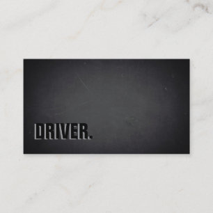 Modern Minimalist Blackboard DRIVER Professional Business Card