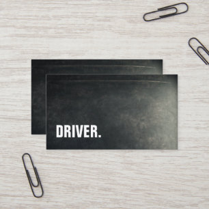 Modern Minimalist Blackboard DRIVER Professional Business Card