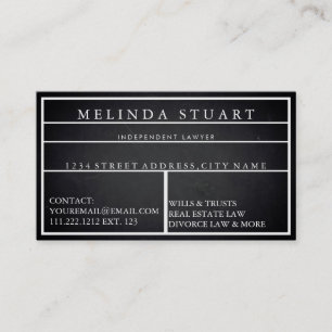 Modern Minimalist Blackboard Professional  Business Card