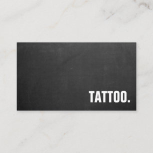 Modern Minimalist Blackboard Tattoo Professional B Business Card