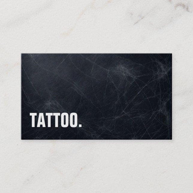 Modern Minimalist Blackboard Tattoo Professional B Business Card (Front)
