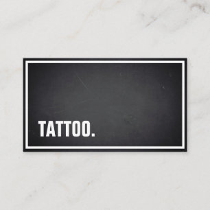 Modern Minimalist Blackboard Tattoo Professional B Business Card