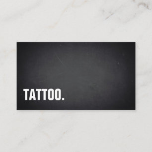 Modern Minimalist Blackboard Tattoo Professional Business Card