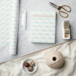 Modern Minimalist Blue custom monogrammed wedding Wrapping Paper<br><div class="desc">custom monogram pattern wrapping paper in cream and blue is the perfect wedding wrapping paper. Perfect for a personalised wedding present, newlywed gift or even a first christmas gift wrapping. It also features a modern minimalist font for the retro lovers and contemporary minimalists. This Gift Wrap will make an unforgettable...</div>
