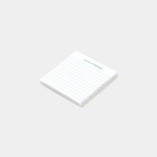 Modern Minimalist Blue Lined Sticky Post-it Notes