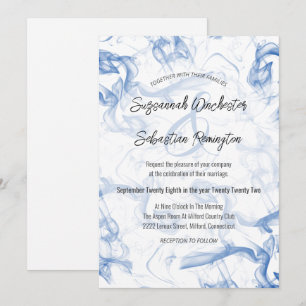 Modern Minimalist Blue Mist Wedding Template