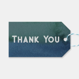 Modern Minimalist Blue Teal Gift Tags