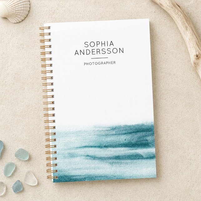 Modern Minimalist Blue Watercolor Ocean Planner (Creator Uploaded)