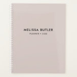 Modern Minimalist Blush Beige Planner<br><div class="desc">Simple and modern.</div>