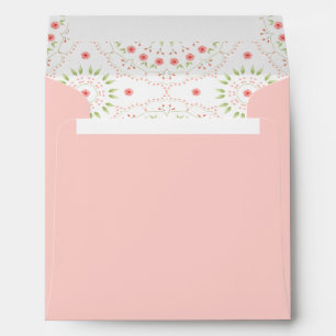 Modern Minimalist Blush Pink Baby Announcement Envelope
