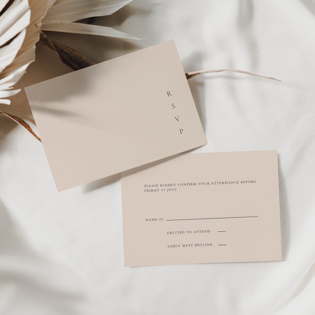 Modern Minimalist Blush Pink RSVP Card (Creator Uploaded)