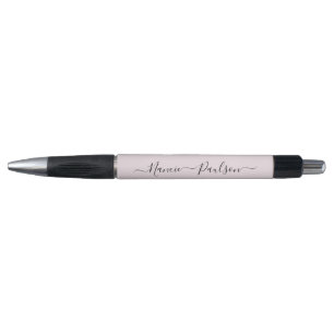 Modern Minimalist Blush Pink Script Custom Name
