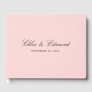 Modern Minimalist Blush Pink Wedding Guest Book