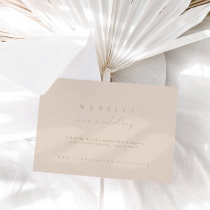 Modern Minimalist Blush Pink Wedding Website Card