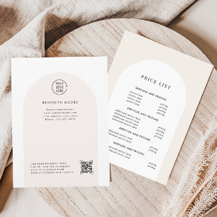 Modern Minimalist Boho Arch   Pricing Flyer