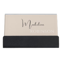 Modern Minimalist Boho Beige Script