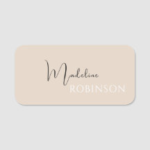 Modern Minimalist Boho Beige Script