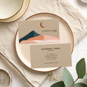 Modern Minimalist Boho Chic Kraft Business Card