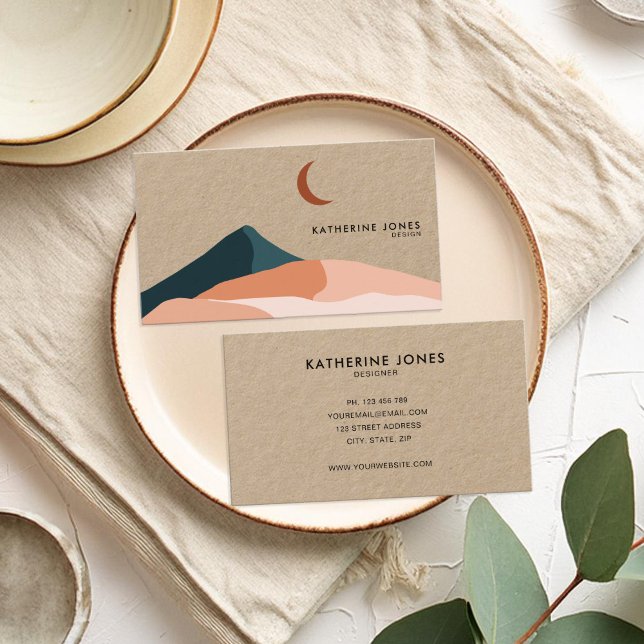 Modern Minimalist Boho Chic Kraft Business Card (Creator Uploaded)