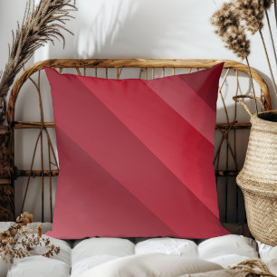 Modern Minimalist Boho Stripes Red Cushion