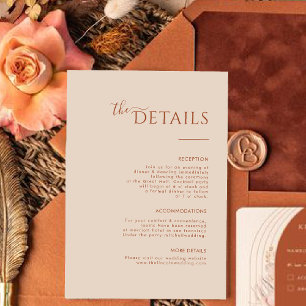 Modern Minimalist Boho Terracotta Enclosure card