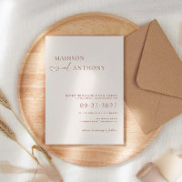 Modern & Minimalist Boho Terracotta Wedding