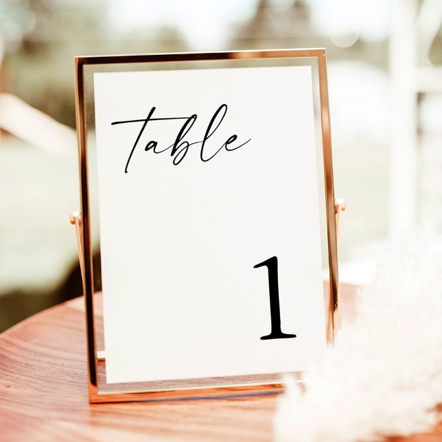 Modern Minimalist Boho Wedding Table Numbers (Creator Uploaded)