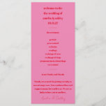 Modern Minimalist Bold Bright Pink Red Tall  Programme<br><div class="desc">Modern Minimalist Bright Pink and Red Tall Program</div>