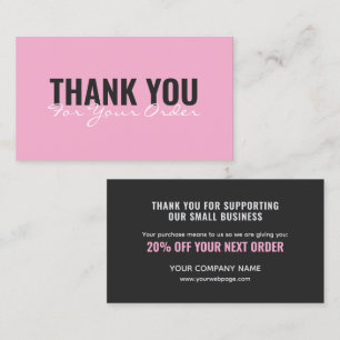 Modern minimalist bold Thank You card