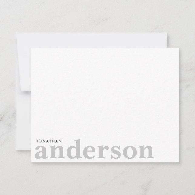 Modern Minimalist Bold Typography Black Card (Front)