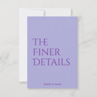 Modern minimalist bold Wavy wedding Enclosure card
