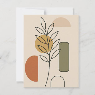 Modern Minimalist Botanical Art Postcard