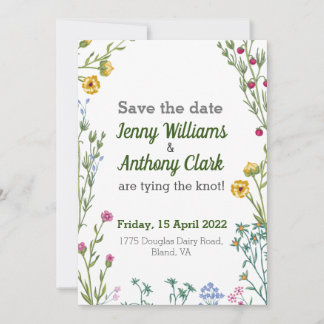 Modern Minimalist Botanical Floral Invitation