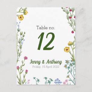 Modern Minimalist Botanical Floral Postcard