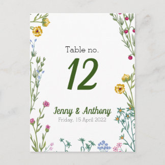 Modern Minimalist Botanical Floral Postcard