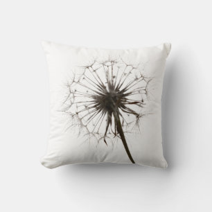 modern minimalist botanical sepia/cream background cushion
