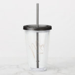 Modern Minimalist Bride | Black   Beige Script Acrylic Tumbler<br><div class="desc">Show your bride pride with personalised gear perfect for destination weddings or your honeymoon. Makes a thoughtful gift for the bride-to-be!</div>