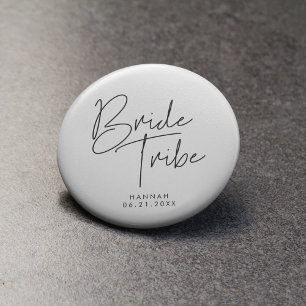 Modern minimalist Bride tribe 3 Cm Round Badge