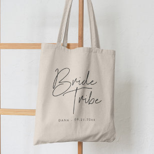 Modern minimalist Bride Tribe Tote Bag