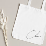Modern Minimalist Bridesmaid Name Tote Bag<br><div class="desc">Custom-designed bridesmaid proposal gift tote bag featuring modern minimalist personalised name design.</div>