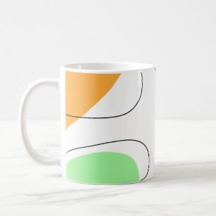 Modern Minimalist Bright Colour Blobs Abstract Art Coffee Mug