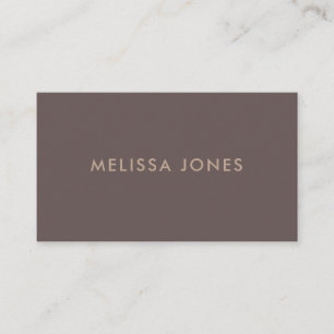 Modern Minimalist Brown Professional Business Card
