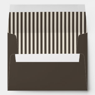 Modern Minimalist Brown Stripes Envelope