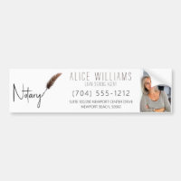 Modern Minimalist Brown & White Notary Photo