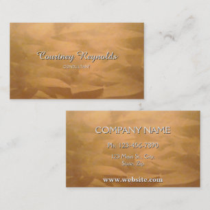 Modern Minimalist Brushed Copper Business Cards
