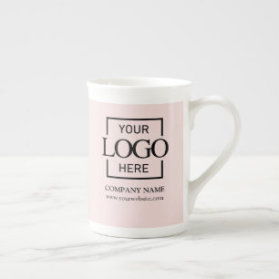 Modern Minimalist Business Branding Custom Logo Bone China Mug