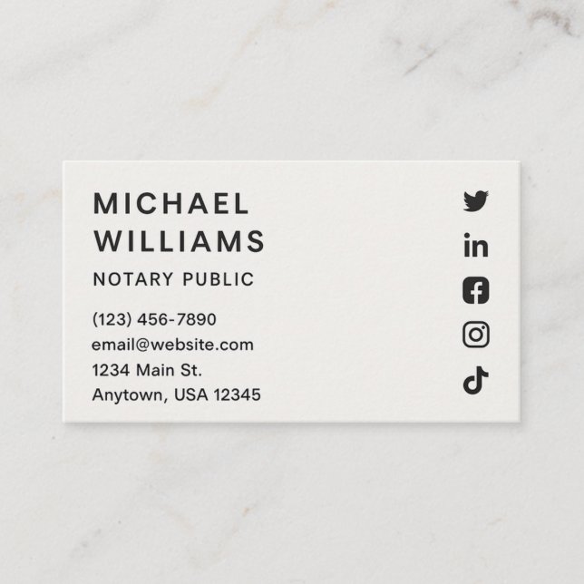 Modern Minimalist Business Card (Front)