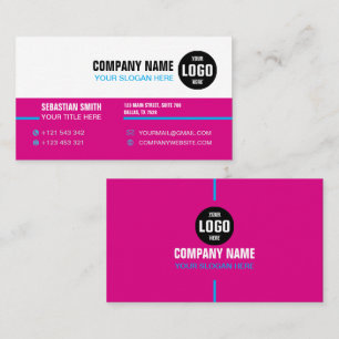 Modern Minimalist Business Card Elegant & Pink